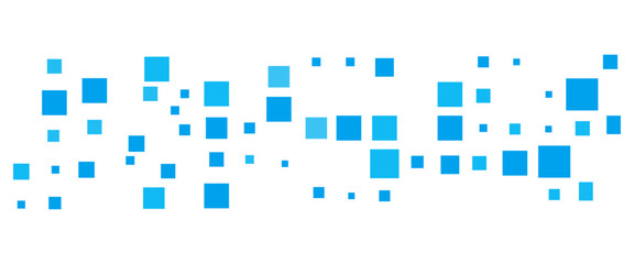 Poster - Vector blue geometric squares technology pattern design