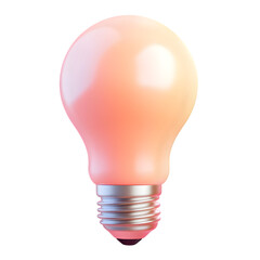 Aufkleber - Digitally rendered, light pink light bulb with  a multi-colored interior. The illustration features vibrant color gradients and a geometric design.