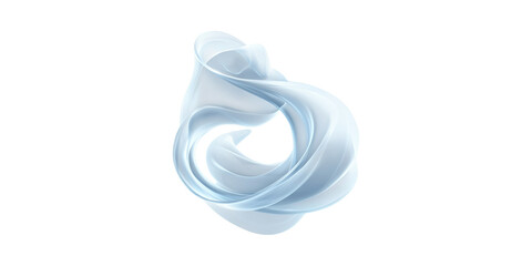 Poster - Abstract Fluid Shape In Soft Blue Tones. Modern Art And Design Concept Isolated On Transparent Background