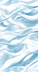 Poster - Light blue flowing abstract waves