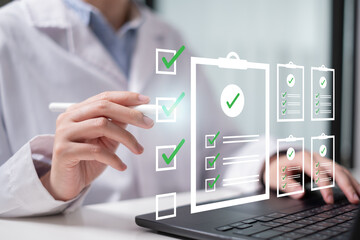 professional health care doctor physician checklist hospital medical insurance stethoscope document 