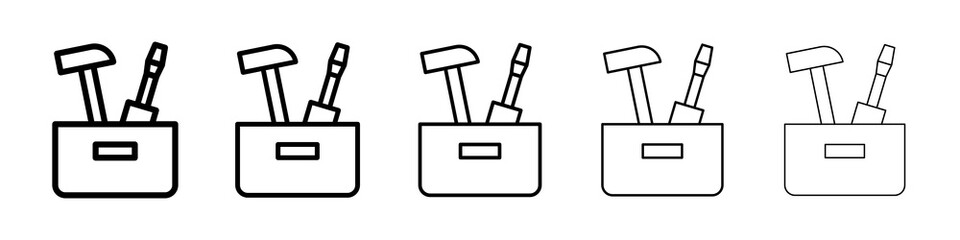 Toolbox icon symbol pictogram. stroke designs.
