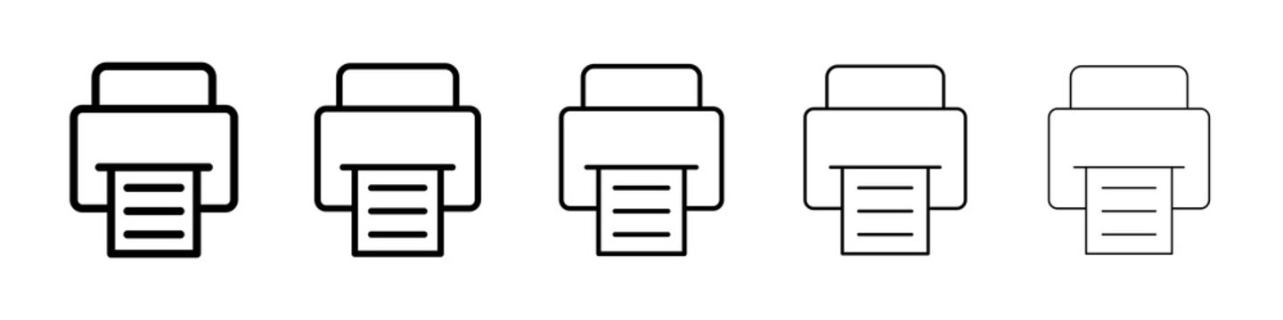 Print icon symbol pictogram. stroke designs.
