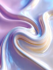Poster - Soft flowing silk fabric with iridescent sheen and pastel colors creating a dreamy abstract background for creative design projects