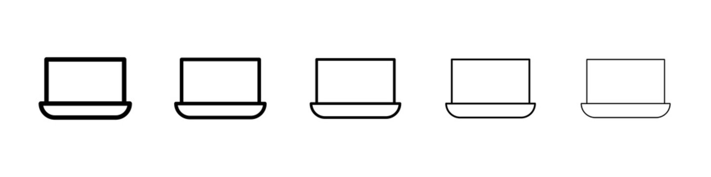 Laptop icon symbol pictogram. stroke designs.