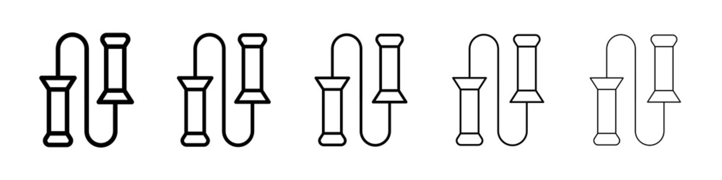 Jump rope icon symbol pictogram. stroke designs.