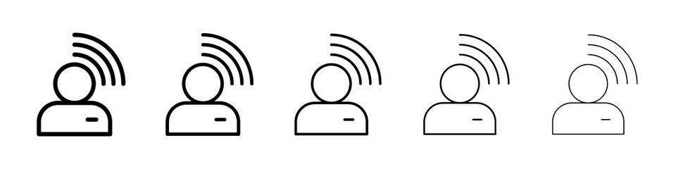 Wall Mural - Influencer icon symbol pictogram. stroke designs.