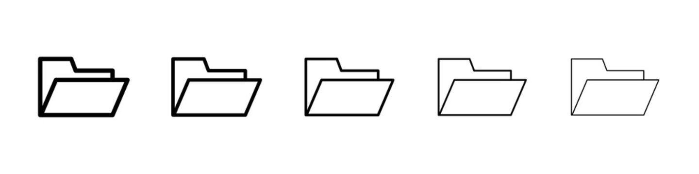 Folder icon symbol pictogram. stroke designs.