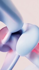 Poster - Abstract Shapes with Soft Curves and Color Gradients Displaying Fluid Motion and Modern Aesthetic for Digital Art and Background Use