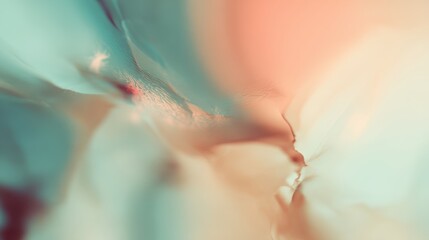 Poster - Abstract composition with soft fluid shapes in pastel colors creating a dreamy and ethereal atmosphere for artistic background or design concepts