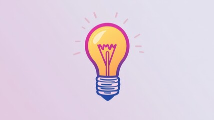 Poster - Create a light bulb icon with a book inside, symbolizing the connection between knowledge and innovation. The book should be well-integrated into the design.