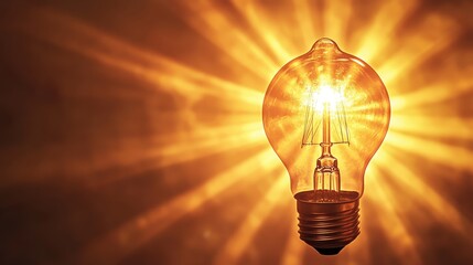 Poster - Create a light bulb icon with a sunburst effect behind it, emphasizing brightness and inspiration.
