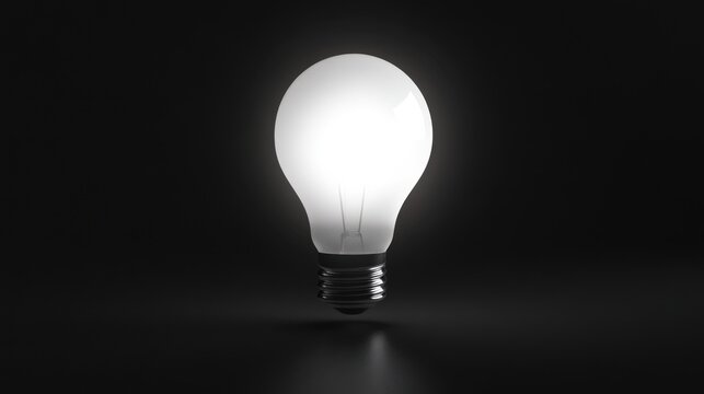 Create a minimalist light bulb icon with clean, sharp lines and a modern aesthetic.