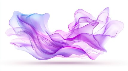 Poster - Delicate watercolor purple waves blending together, minimalist design with soft contrasts. A peaceful and expressive visual that inspires creativity and tranquility.