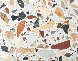Naklejka na meble Terrazzo texture background.  A detailed close-up shot of multicolored terrazzo. Perfect for design projects needing a unique, textured backdrop.