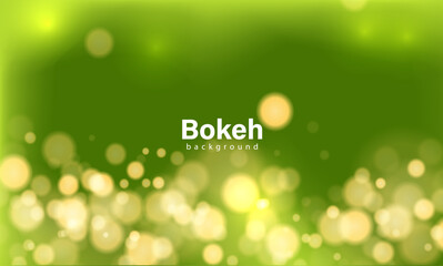 green bokeh background