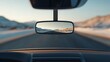 © BanklangArtshop - A mockup of a branded car ornament hanger, placed on a rearview mirror