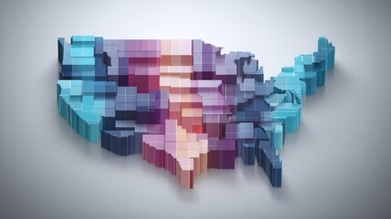 Poster - A woman's face crafted from colorful blocks illustrating the intersection of art, technology, and creative expression