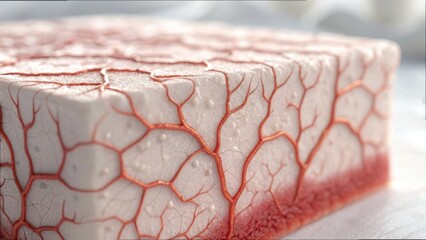 Poster - Detailed View of Dermal Layer with Visible Vessels in Gigapixel Quality