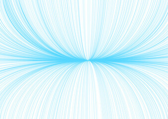 Aufkleber - Blue minimal curved wavy lines abstract futuristic tech background. Vector digital design