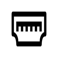 Poster - Illustration of a black and white usb type c port with a simple design on a white background vector art