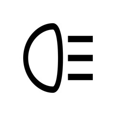Poster - Illustration of a car fog light indicator symbol with three horizontal lines on the right side design 100
