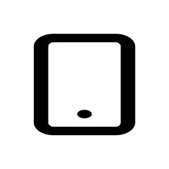Poster - Illustration of a simple smartphone with rounded corners and a single button at the bottom center area