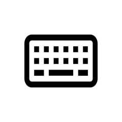 Poster - Illustration of a black and white keyboard with multiple keys in a rectangular shape and rounded corners