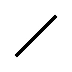 Poster - a black diagonal line extending from the lower left to the upper right corner on a white background 