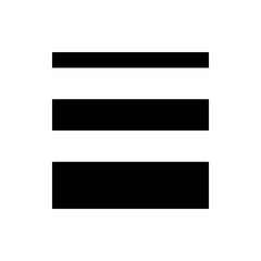 Poster - Three horizontal black bars of varying thickness stacked on top of each other against a white background