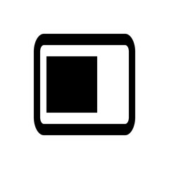 Poster - Illustration of a low battery icon with a black rectangle indicating the charge level on a white background