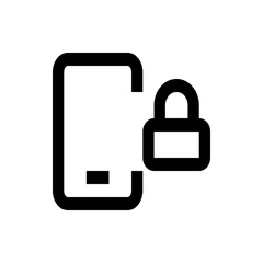 Poster - illustration of a smartphone with a padlock icon indicating security and data protection measures in