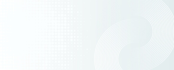 Poster - white abstract background. modern circle lines pattern. futuristic concept. minimal geometric design