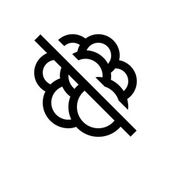 Poster - Abstract black cloud like shape with a diagonal line through it indicating a restriction or prohibition 100