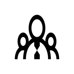 Poster - Stylized graphic of three circles connected by curved lines with a diamond shape at the center base