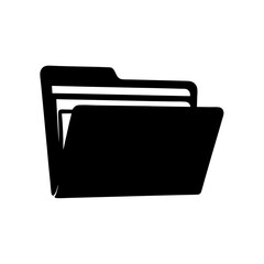 Fototapete - Download folder icon vector file data storage document management organization archive file system black