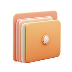 Fototapete - Stylized, three-dimensional graphic design featuring overlapping rectangular forms in soft peach and beige tones. A simple circular element is present on one of the shapes.