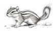 © junart - Detailed chipmunk sketch
