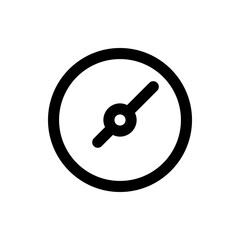Poster - A simple black and white illustration of a circular gauge with a pointer indicating a specific measurement
