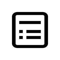 Poster - Illustration of a document icon with rounded corners and horizontal lines representing text and list items