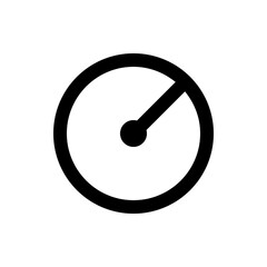 Poster - Illustration of a circular gauge with a pointer indicating a value on a white background design element