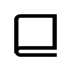 Poster - Illustration of a stylized book with black outlines and a minimalist design on a white background view