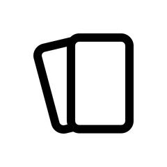 Poster - Illustration of two overlapping rectangles with rounded corners in a simple and minimalist style design