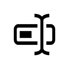 Poster - Illustration of a cursor positioned to insert text with a rectangular shape on the left side of it