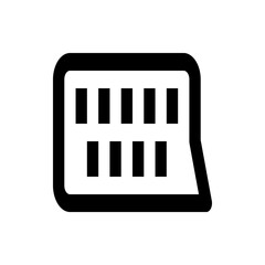 Poster - Illustration of a rectangular shape with rounded corners containing eight small rectangles arranged in two rows