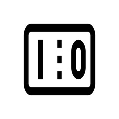Poster - Illustration of a scoreboard displaying one to zero with rounded rectangle outline in black and white