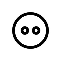 Poster - A simple graphic representation of a face comprised of a circle and two smaller circles inside it