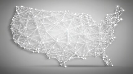 Poster - the united states illustrated with decentralized consumer spending icon concept representing peer in