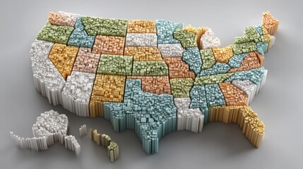 Poster - comprehensive map of the united states for decentralized pension model simulator conceptual visualiz