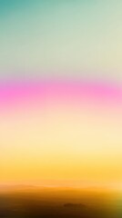Wall Mural - Ethereal Gradient Sunset Over Horizon with Soft Pastel Tones of Pink, Orange, and Blue in the Sky at Dusk Capturing the Beauty of Nature's Palette